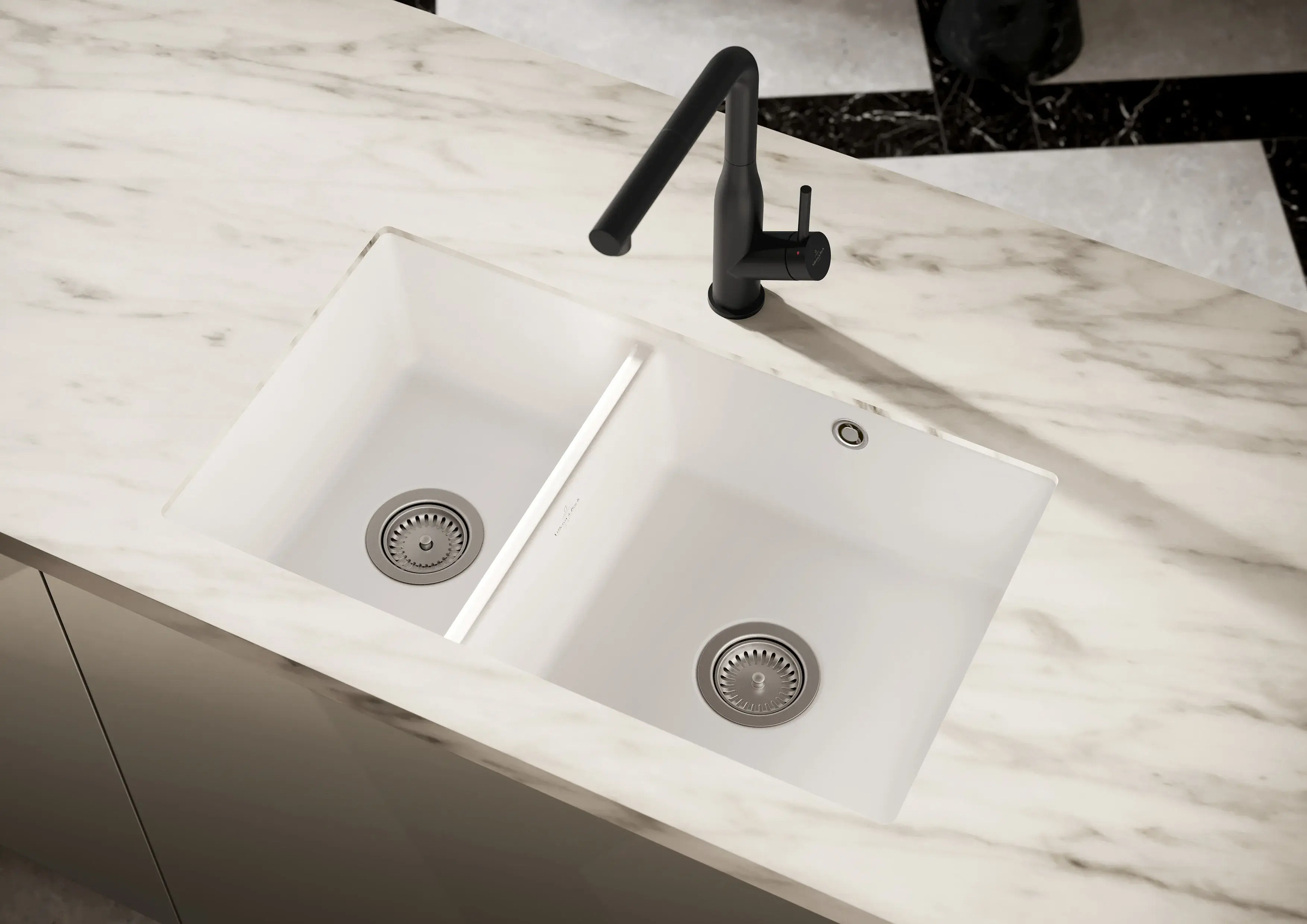 Villeroy & Boch Keramikspüle Subway 80 U weiß